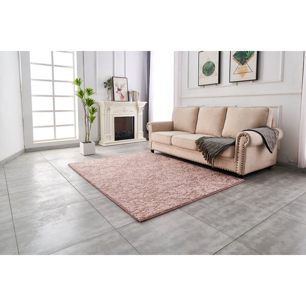 Mercer41 Johnekins Hand Tufted Pink/Beige Rug Wayfair
